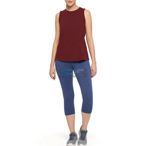 Summer Collection Best Selling High Quality Women's Custom Logo Knitted Casual Solid Tank <b>Top</b> Gym Sport Yoga Workout Wear - Product Image 3