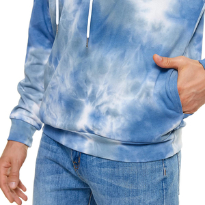 เสื้อฮู้ดผู้ชายแบบ Tie-Dye แขนยาว สวมใส่สบาย มีเชือกปรับได้ที่ฮู้ด กระเป๋าจิงโจ้ และขอบยางยืด - Product Image 5