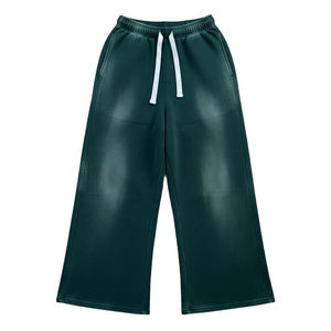 Men's Sun Fade Wide <b>Leg</b> Sweatpants Custom Logo 100% Cotton French Terry Oversized <b>Track</b> <b>Pants</b> Wholesale OEM - Product Image 4