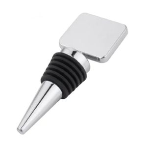 Bouchon de bouteille de vin en métal réutilisable de luxe avec dessus décoratif et anneau en silicone de qualité alimentaire pour une fermeture hermétique - Product Image 1
