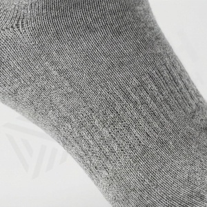 Crew <b>Socks</b> Solid Gray 100% Cotton Breathable Knitted Regular Fit Adult Autumn Casual Daily Wear - Product Image 5