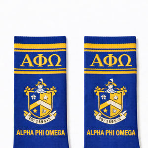 Calcetines personalizados de fraternidad con logotipo y texto para campañas promocionales Fabricante de calcetines personalizados Fabricante de calcetines tejidos - Product Image 2