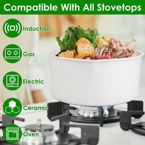 Juego de Utensilios de Cocina Antiadherentes de 17 Piezas con Inducción, Asas Desmontables, Calentamiento Rápido, Sartén y Cacerola para Uso en la Cocina - Product Image 6