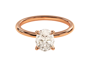 Bague pour femme en or massif 10 carats avec diamant de laboratoire certifié IGI, taille ovale 1,50 carat, clarté VS1, couleur F, meilleur cadeau pour elle - Product Image 3
