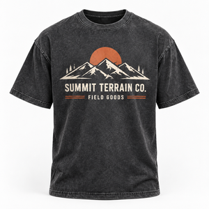 Camiseta de Algodón 100% para Hombre Summit Terrain Co, Manga Corta, Corte Holgado, Cuello Redondo, Diseño Montañoso, Transpirable, Anti-Pilling - Product Image 4