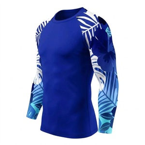 Haut de compression tactique personnalisé pour homme, manches longues, camouflage, gris, pour MMA, BJJ, grappling, respirant, pour entraînement de combat - Product Image 3
