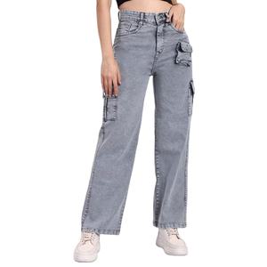 Pantalones Vaqueros Holgados para Mujer de Primera Calidad, Fabricados en Pakistán, Ligeros, Transpirables, con Lavado Ácido - Product Image 1