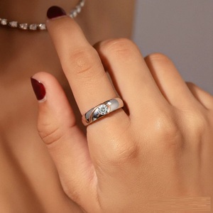 Bague de fiançailles pour femme, dernière création, magnifique, qualité VS1 VV2, diamant de laboratoire rond, luxe. - Product Image 2