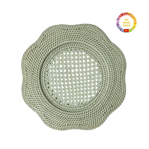 Rattan Placemat | Natural Handwoven | Round Charger <b>Plate</b> | Durable Tableware | Bulk Supplier - Product Image 1