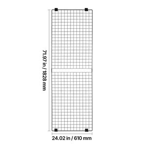 Pannelli a Griglia in Acciaio al Carbonio Nero da 2 x 6 piedi, 3 Pezzi, per Esposizione Artistica a Parete, Facili da Montare - Product Image 5
