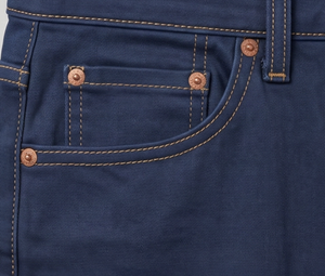 Shorts en jean bleu marine pour homme, coupe droite, taille mi-haute, style décontracté d'été, détails surpiqués, couleur unie, tissu tissé - Product Image 4