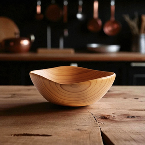 Woodsun - Tazones Redondos de Madera para Alimentos, Frutas y Ensaladas, Tazones para Masa, para el Hogar, Hoteles y Restaurantes, Venta al por Mayor - Product Image 1