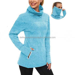 Sudaderas de Manga Larga para Mujer, Estilo 2024, Tejidas, Colores Personalizados, Logotipo Personalizado, Secado Rápido, Transpirables, Cuello Alto - Product Image 4