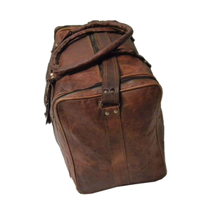 Bolsas de Viaje de Lona de Cuero Genuino de Alta Calidad, Bolsas de Lona de Cuero de Diseño Sencillo con Gran Capacidad Personalizadas - Product Image 3