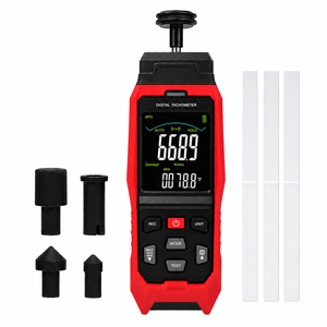 Tachymètre numérique 2-en-1 (contact et laser), compte-tours portatif, enregistreur de données pour 2000 lectures, alarme haute/basse fréquence, logiciel PC (OEM) - Product Image 1