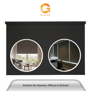 Buen Fabricante GB10076 198x183 Persianas Enrollables Ignífugas Negras, Mejor Proveedor de Malasia B2B OEM, Decoración de Oficina de Alta Calidad - Product Image 4