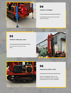 새로운 260 미터 디젤 엔진 이동성 물 우물 드릴링 장비 220V 펌프 모터 기어 박스 베어링 코어 건설 산업 - Product Image 4