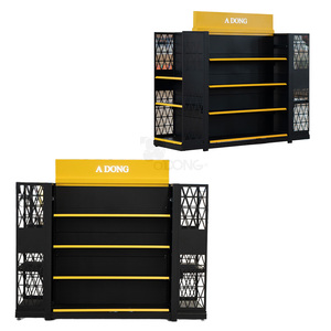 ชั้นวางสินค้าเหล็กแบบตั้งพื้นสำหรับร้านค้าปลีก รุ่น Heavy Duty พร้อมไฟ LED สองด้าน เคลือบสีฝุ่น ADONG A50 - Product Image 1