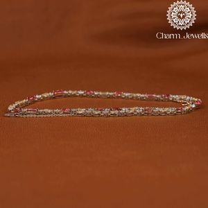 Charm_Jewells Women's 925 <b>Silver</b> Moissanite <b>Choker</b> Necklace Luxury Emerald Cut Claw Setting Wedding Beads Chain - Product Image 6