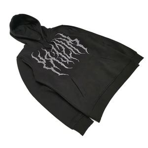 Sudadera de algodón 100% unisex, sudadera de invierno ligera con estampado de logotipo de soplo, ropa de calle personalizada, patrón sólido, teñido liso - Product Image 6