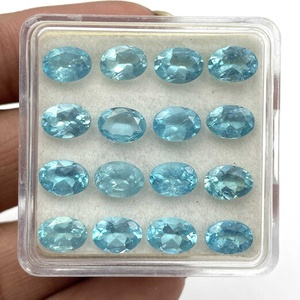 เครื่องประดับที่มีคุณภาพสูงตามสั่งโดยมีใบรับรอง IGI อัญมณีสีฟ้าสดใสทรงไข่หลวมตัดเป็นรูปวงรีขนาด5-16มม. - Product Image 5