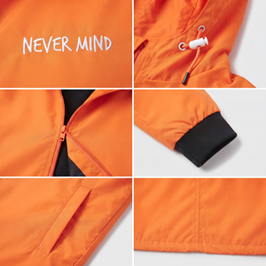 Custom Logo Hooded Windbreaker Jacker Unisex Breathable Rain Wear Waterproof Zipper <b>Hoodie</b> Lightweight Nylon Polyester Jacket - Product Image 6