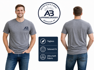 Camiseta de Manga Corta Casual para Hombre, Marca AMY, 100% Algodón, Corte Regular, Lisa, con Logotipo Personalizado al por Mayor - Product Image 3