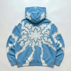 Sweat à capuche personnalisé pour homme, style streetwear oversize, avec logo sur la poitrine, effet usé, OEM ODM - Product Image 5