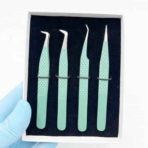 Pinces à cils à pointe en fibre, logo personnalisé, vente en gros pour extensions de cils, pinces à cils volume, personnalisation gratuite, logo gratuit - Product Image 2