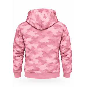Survêtement unisexe camouflage rose clair, sweat-shirt à capuche entièrement zippé et pantalon de jogging assorti, ensemble deux pièces décontracté streetwear - Product Image 3