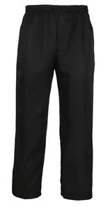 Pantalon de cuisine léger et décontracté pour chef, respirant, taille élastique, noir et blanc, professionnel, pour restaurant, pour hommes - Product Image 2