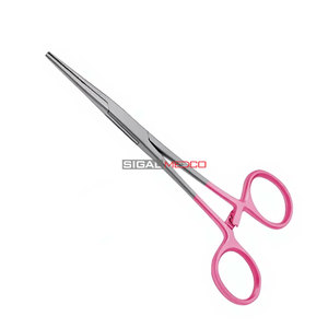 Pinzas Hemostáticas Rectas de 5.5 Pulgadas, Color Rosa, Instrumentos Quirúrgicos de Acero Inoxidable de Grado Alemán, Pinza Hemostática con Bloqueo - Product Image 2