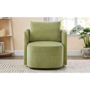 29.9 \ "poltrona a botte con accento verde 360 gradi divano con Design curvo per soggiorno camera da letto ufficio o Hotel - Product Image 4