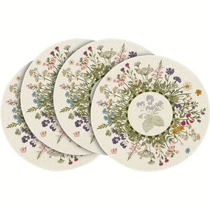 1007 Kitchen Tableware Coasters for <b>Mats</b> Wood Coaster Enamel Printed <b>Mats</b> & Pads Made by Indian Artist of Making Coasters - Product Image 6