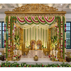 Mandap de Boda Real Personalizado con Elementos Tradicionales, Mandapam de Boda Estilo Gran Maharani, Kalyanam Mandap del Sur de la India, EE. UU. - Product Image 1