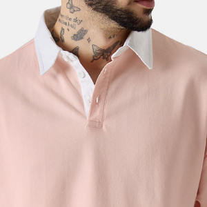 Polo Homme Oversize Coupe Ample Manches Courtes Mélange Coton Doux Décontracté Été Streetwear Logo Personnalisé - Product Image 6