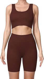 Ensemble de vêtements de sport pour femmes, leggings de fitness tendance avec soutien moyen, soutien-gorge de sport, yoga, gym, entraînement - Product Image 3