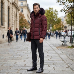 Veste d'hiver matelassée pour femme avec capuche en fausse fourrure, parka chaude zippée, multi-poches, manteau d'extérieur, OEM ODM, vente en gros - Product Image 3