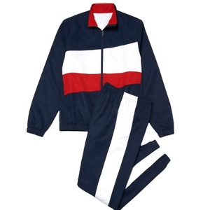 Ensemble survêtement homme 2 pièces, manches longues, couleur contrastée, fermeture éclair, broderie personnalisée, vente en gros hiver 2021, nouveau logo personnalisé - Product Image 6