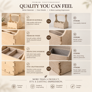 Boîte de rangement en bois DIY avec poignée |   Panier organisateur portable personnalisé |   Organisateur en bois à assembler soi-même - Product Image 5