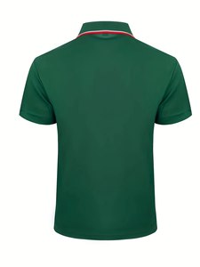 Chemise de golf décontractée pour homme, couleur verte, fabriquée sur mesure au Pakistan, respirante, tricotée, style streetwear et hip-hop - Product Image 3