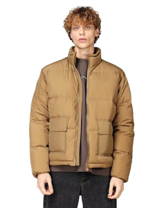 Veste matelassée camouflage printemps personnalisée de qualité supérieure, marron foncé, avec fermeture éclair et broderie frontale, style streetwear, vente en gros - Product Image 1