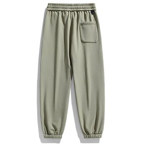 Pantalon de survêtement décontracté pour homme 100 % coton respirant, séchage rapide, coupe large, coupe-vent, avec cordon de serrage, idéal pour le sport et la randonnée printanière - Product Image 4