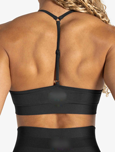 Soutiens-gorge de sport pour femmes à col en V, design torsadé sur le devant, dos croisé, pour le yoga et l'entraînement en salle de sport - Product Image 3