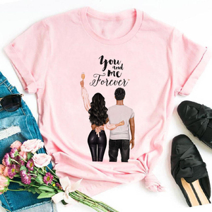 Camiseta de manga corta con cuello redondo para mujer, talla personalizada, 90% poliéster, 10% spandex, corte ajustado. - Product Image 5