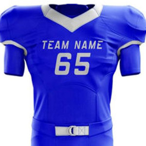 Ensembles d'uniformes de football américain de couleur unie, grande taille, unisexe, logo personnalisé imprimé, respirant, manches courtes, vêtements de sport d'été - Product Image 2