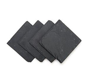 En gros, sous-verres ronds en pierre d'ardoise noire magnifiques et personnalisés, ensemble de sous-verres en pierre d'ardoise pour bar et maison, design créatif marbré - Product Image 1