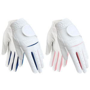 Gants de golf Grace White personnalisables en cuir souple pour hommes, ensemble unisexe avec logo personnalisé, style et couleur au choix - Product Image 2