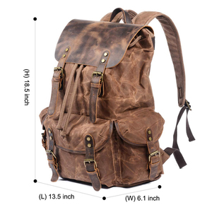 <b>Large</b> Capacity PU <b>Leather</b> <b>Backpack</b> Bag For Unisex Top Selling Product Lightweight <b>Leather</b> <b>Backpacks</b> With Soft Straps - Product Image 2