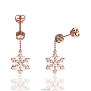 <b>Snowflake</b> Christmas Gold Stud <b>Earrings</b> Luxury Holiday Jewelry Elegant Winter Gift For Women Festive Daily Wear Glosbe - Product Image 3